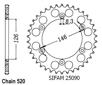 Aluminum sprocket suzuki - sprocket,